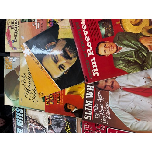 134 - Large selection of assorted records includes Jim Reeves etc