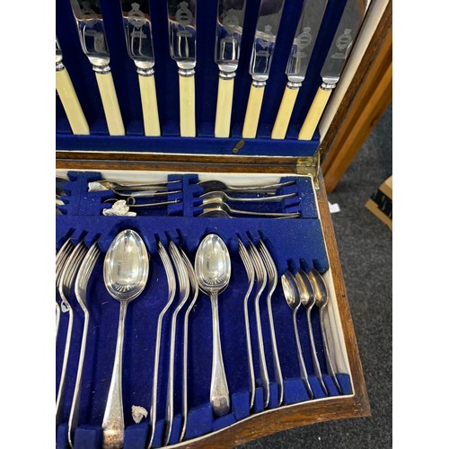 315 - Canteen of cutlery by The Wentworth Works EPNS, on a stand, measures approximately 33 inches tall 18... 