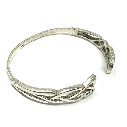 232 - Vintage malcolm gray sterling silver celtic bangle