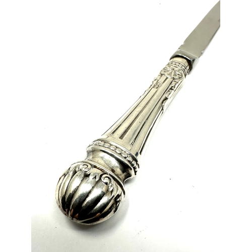 22 - Silver handle letter opener measures approx 20cm long weight 34g