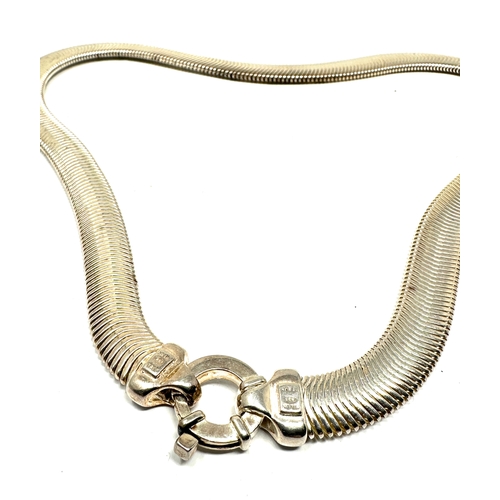 244 - chunky silver collar necklace weight 60g