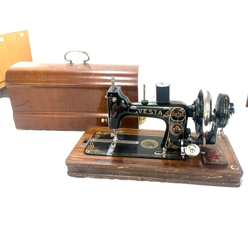 220 - Vintage cased Vesta sewing machine