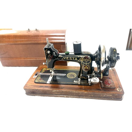 220 - Vintage cased Vesta sewing machine