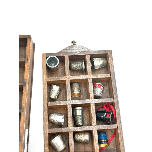 502 - Selection of assorted thimbles includes silver etc