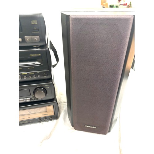 215 - Vintage Technics Hi fi set includes Compact disc player, sl-ca1060, Stereo cassette deck, Rs-CA1060 ... 