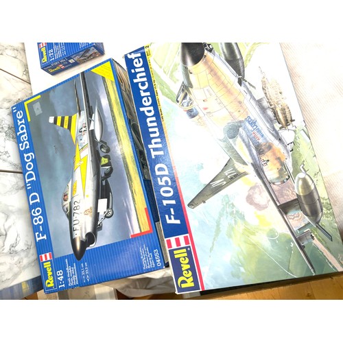 51 - Selection of boxed air models includes Revell F-105D, F-86 D Dog Sabre etc