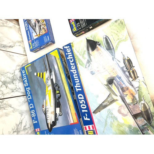 51 - Selection of boxed air models includes Revell F-105D, F-86 D Dog Sabre etc