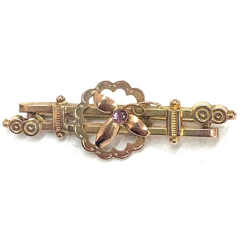 407 - Vintage 9ct gold brooch, weight 2grams