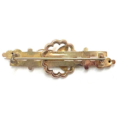 407 - Vintage 9ct gold brooch, weight 2grams