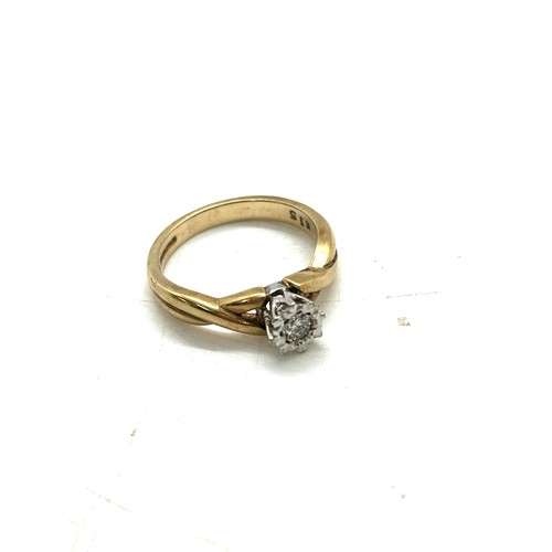 419 - 9ct gold diamond set ring, total weight 3.4grams