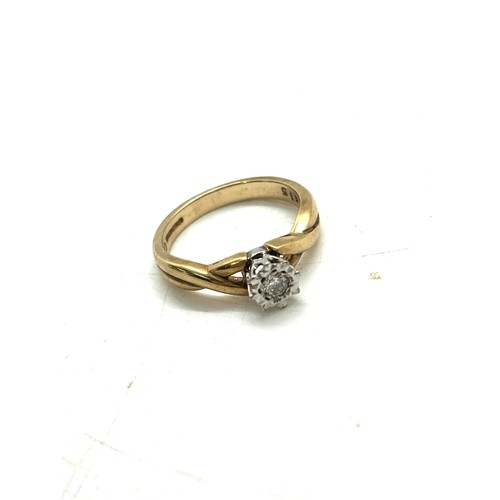 419 - 9ct gold diamond set ring, total weight 3.4grams