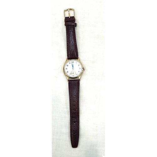 443 - Garrard mens gold presentation watch from the Queens jewellers given by Dunlop to a Mr G B Webb, wor... 