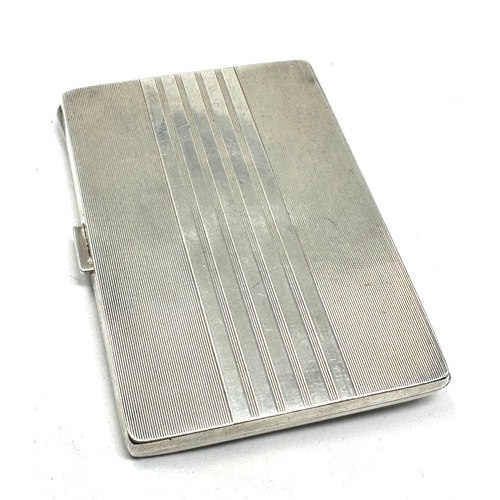 23 - Antique silver & enamel stone set cigarette case