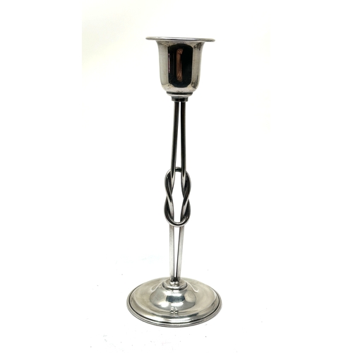 27 - single 800 silver candlestick measures approx 16cm weight 60g