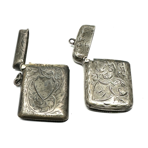 29 - 2 antique silver vesta cases