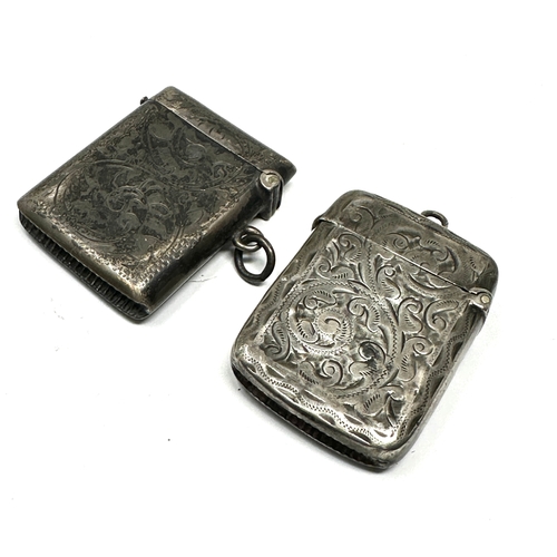 29 - 2 antique silver vesta cases