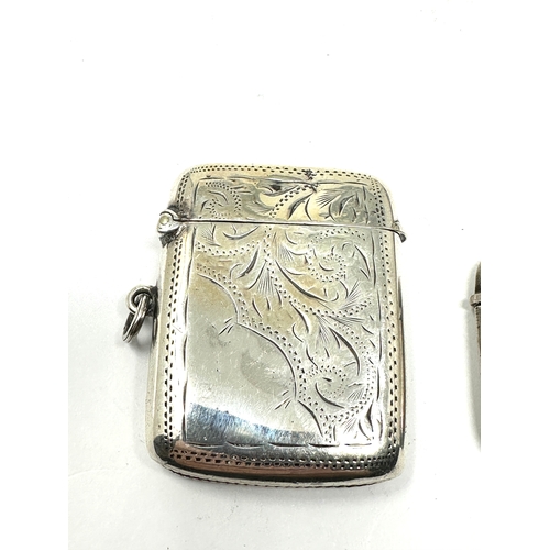 30 - 2 antique silver vesta cases