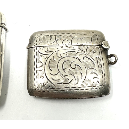 30 - 2 antique silver vesta cases