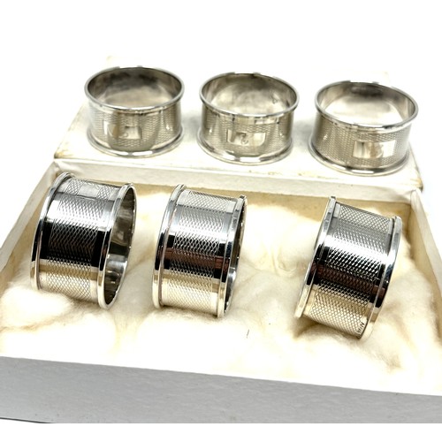 41 - Vintage Boxed set of 6 silver napkin rings