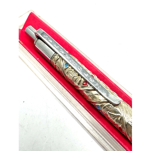 43 - Original vintage Boxed Rolex Sterling Silver Ball-point Pen - Tribes Of Israel