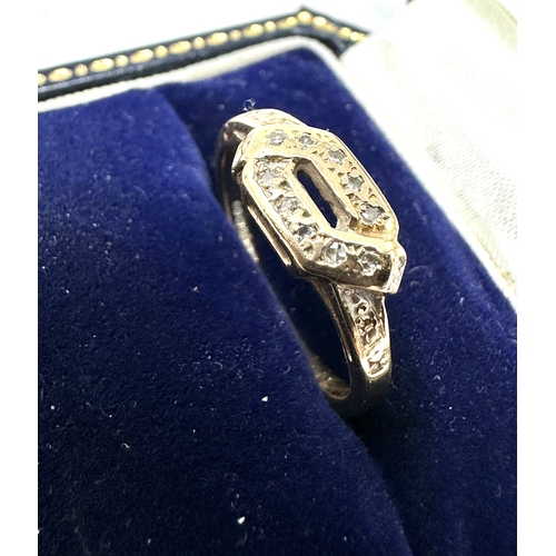 127 - 9ct gold diamond ring weight 1.9g