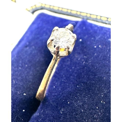 129 - 18ct gold diamond ring weight 2.2g xrt tested as 18ct gold