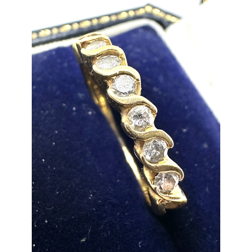 134 - 18ct gold diamond ring weight 3g .33ct diamonds