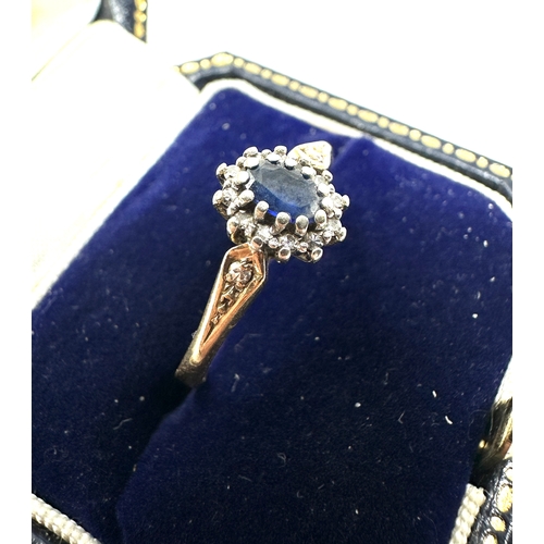 139 - 9ct gold sapphire & diamond ring weight 2g