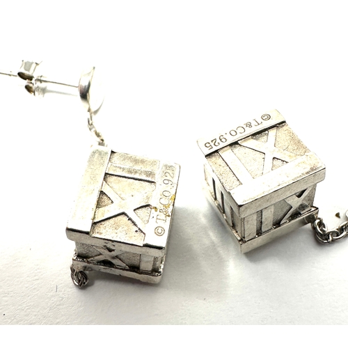 269 - silver tiffany & Co dice earrings