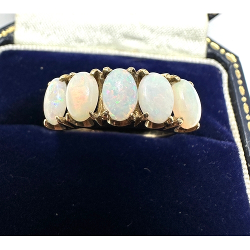 166 - 9ct gold opal ring weight 2.4g