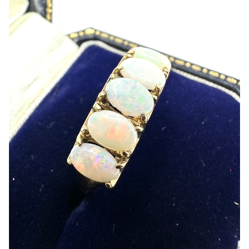 166 - 9ct gold opal ring weight 2.4g