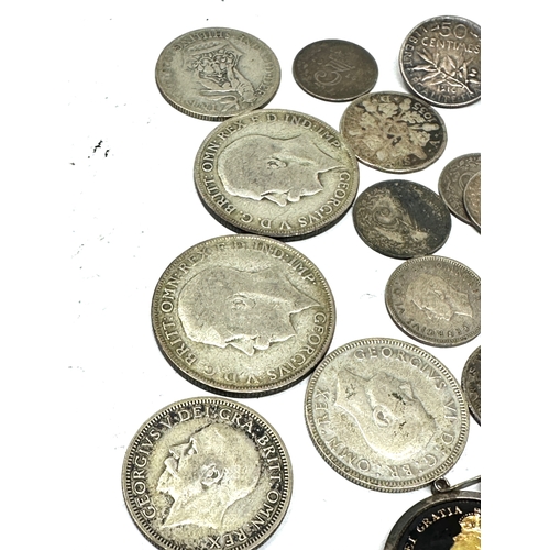 367 - selection of silver coins weight 105g