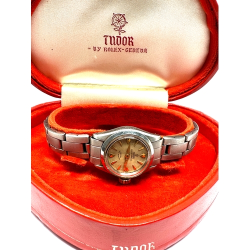 451 - Vintage boxed Rolex Tudor Oyster Princess  Automatic original Stainless steel rolex strap and case