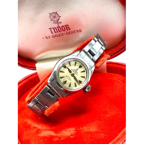 451 - Vintage boxed Rolex Tudor Oyster Princess  Automatic original Stainless steel rolex strap and case