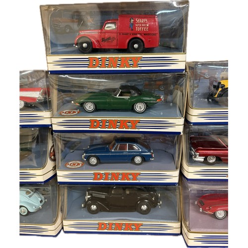 86 - Selection 10 boxed Dinky diecast vehicles to include Chevrolet Bel Air 1957, 1949 Land Rover, 1951 V... 