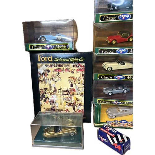 106 - Selection boxed Corgi diecast vehicles to include Jaguar, Triumph, Morris