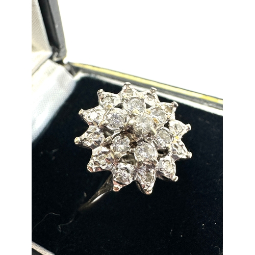 168 - 9ct  gold diamond ring est .50ct diamonds weight 3.3g