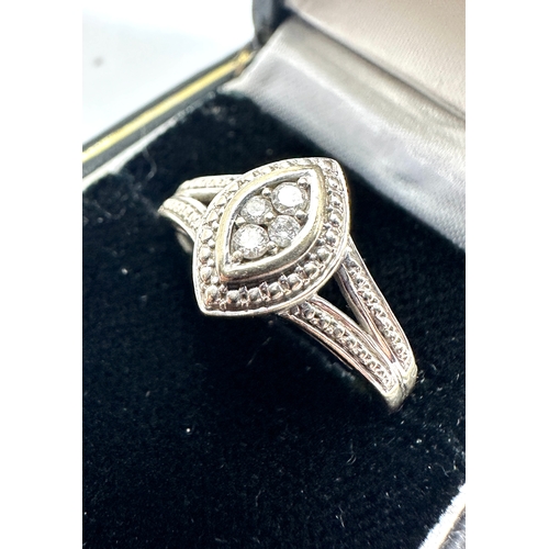 131 - 9ct white gold diamond ring weight 2.5g