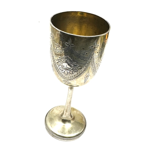 4 - Victorian silver goblet measures height approx 14cm weight 88g