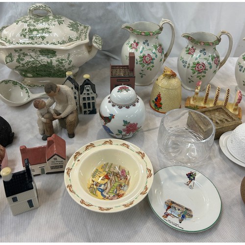 236 - Selection of miscellaneous to include Masons tureen with ladle, , brownie 127 camera, bunnykins, Gra... 