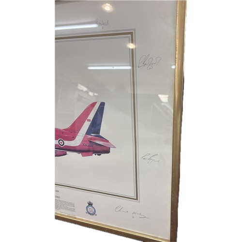 2 - Large framed signed print of The Royal Air force Aerobatic team 