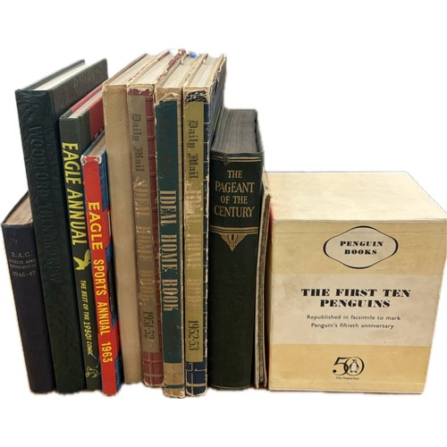 53 - Selection vintage hardback books to include Eagle annual, Royal automobile club guide and handbook, ... 