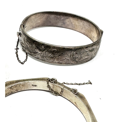 221 - 3 Vintage silver bangles weight 74g