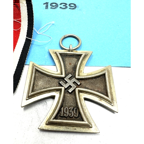 419 - WW2 German Iron Cross 2nd Class Medal ring stamp number 24 ?