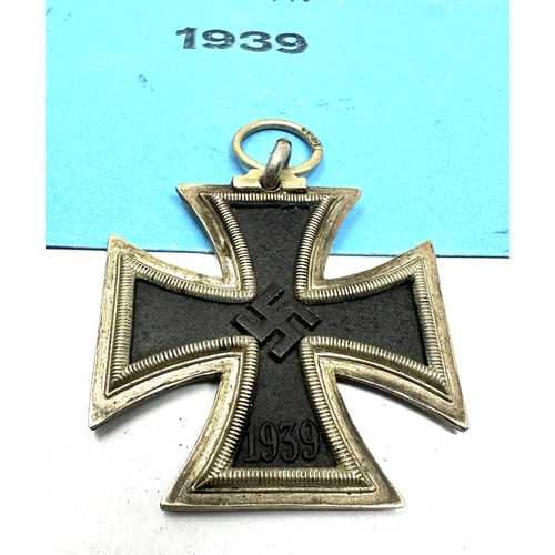 420 - German Iron Cross 2nd class medal maker marked 120 on the ring for manufacturer Franz Petzl Vienna.