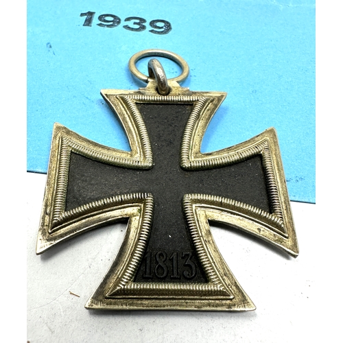 420 - German Iron Cross 2nd class medal maker marked 120 on the ring for manufacturer Franz Petzl Vienna.