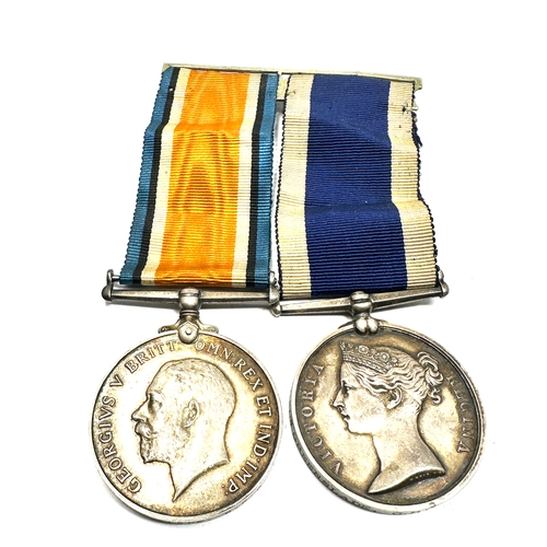 426 - Victorian navy long service medal & ww1 medal to Fred.k greenslade c.p.o h.m.s Impregnable