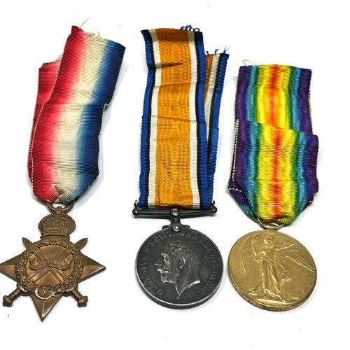 427 - ww1 trio medals to pte c.e.morris yorks l.i  twice wounded