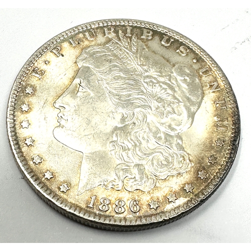 482 - 1886 morgan one dollar coin high grade