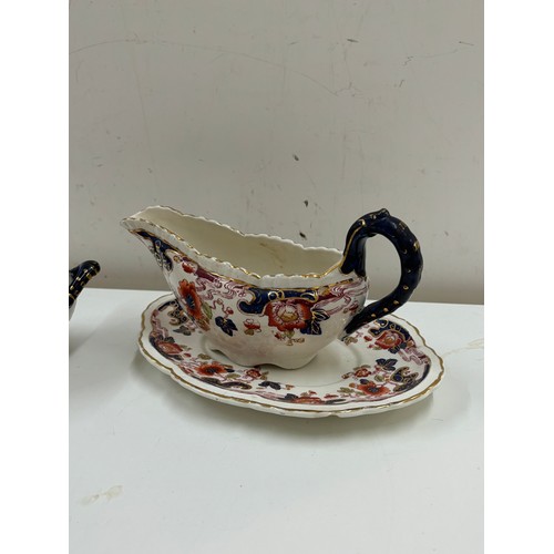 80 - Gravy jug and sauce dish, keeling and co c 1900 tokio pattern